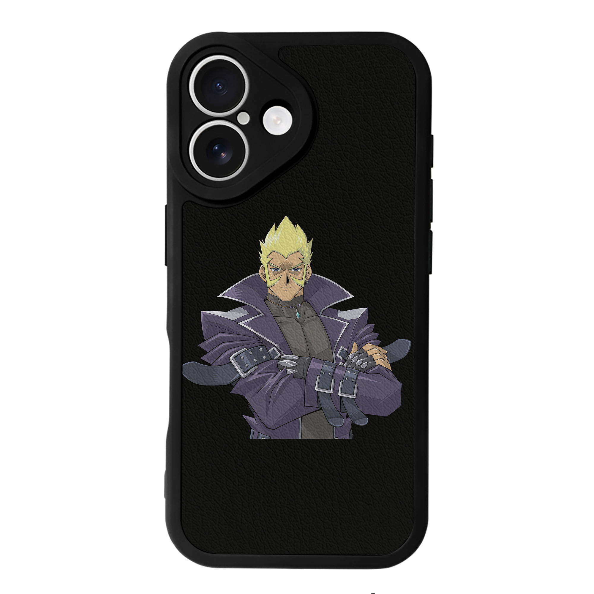 （画像用） 遊☆戯☆王 Yu-Gi-Oh! 【iPhone 16シリーズ対応】シリコンスマホケース（レザー調） 材質：シリコン